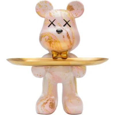 Kinetic Butler Mouse With Tray In Pink