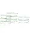Kinetic Gogreen Glassworks Rectangular 16pc Food Storage Set