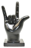 Kinetic I Love You Sign Sculpture In Black