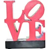 Kinetic Love Sign Sculpture In Pink