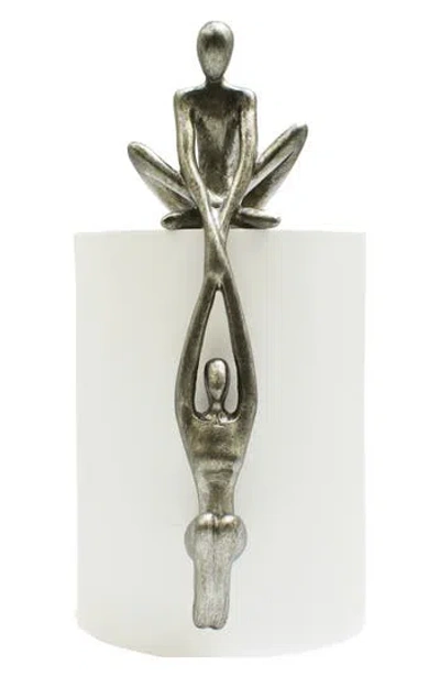 Kinetic Man Lifting Women Onto Ledge Sculpture In Gray
