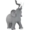 Kinetic Solid Elephant Sculpture In Blue