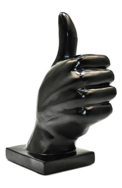 Kinetic Thumbs Up Sculpture In Black