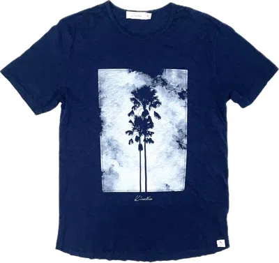 Kinetix Cloudy Double Palm Tee In Navy In Blue