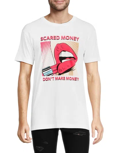 Kinetix Men's Scared Money Graphic Tee In White