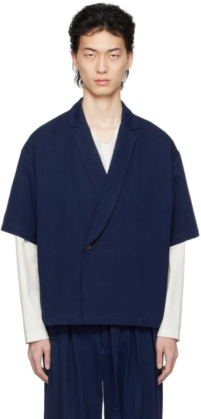 King & Tuckfield Indigo Wrap Denim Shirt