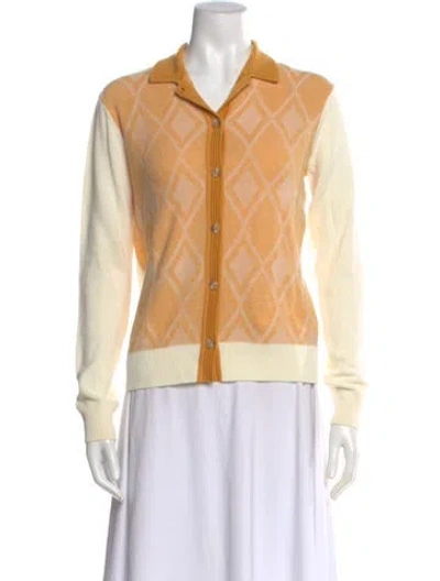 Pre-owned King & Tuckfield Merino Wool Printed Sweater In Neutral