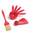 King Arthur Baking Company Lightweight 10-piece Baking Tool Set In Red