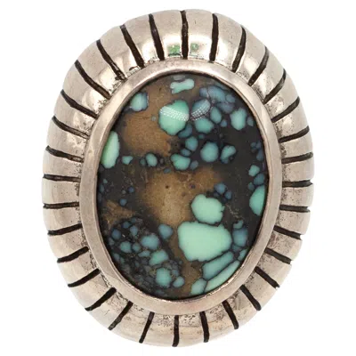 Pre-owned King Baby Huge Sterling Silver Turquoise Ring In Multi
