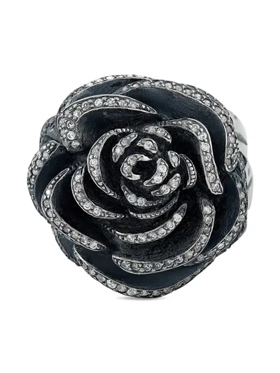 Pre-owned King Baby Rose Ring In Silver