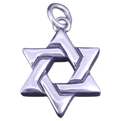 Pre-owned King Baby Sterling Silver Star Of David Pendant, 12.7g, Excellent In Multi