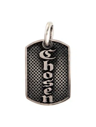 Pre-owned King Baby Studio 'chosen' Dog Tag Pendant In Multicolor