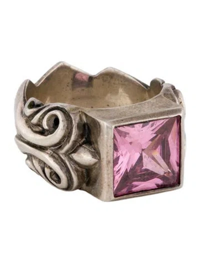 Pre-owned King Baby Studio Cubic Zirconia Cocktail Ring In Multi