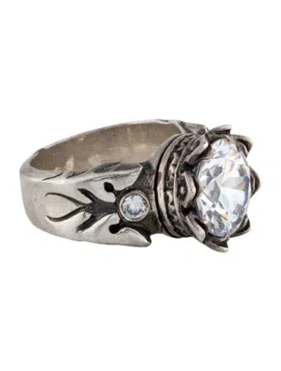 Pre-owned King Baby Studio Cz Crown Ring In Multi