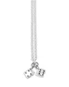 King Baby Studio Dice Pendant Necklace In Sterling Silver In Metallic