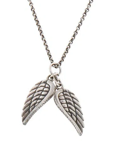 Pre-owned King Baby Studio Double Wing Pendant Necklace, 24.25" In Multicolor