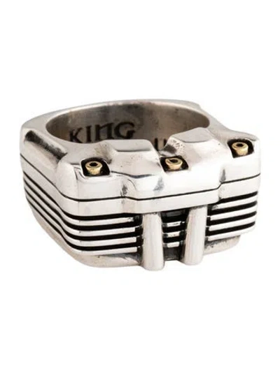 Pre-owned King Baby Studio Evolution Engine Ring In Multicolor