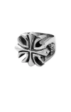 King Baby Studio Gothic Cross Ring In Metallic