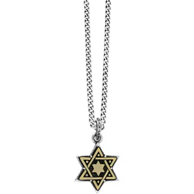 King Baby Studio Large Gold Tone Alloy Star Of David In Silver