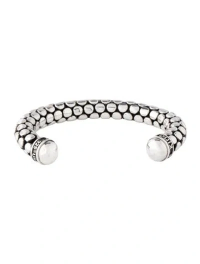 Pre-owned King Baby Studio Large Silver Snake Skin Cuff Bracelet, 7" In Multicolor