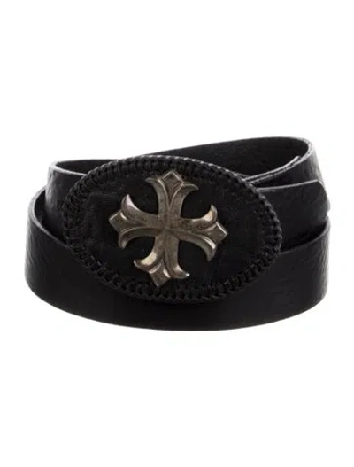 Pre-owned King Baby Studio Leather Belt In Black