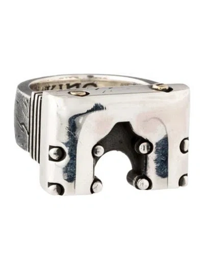 Pre-owned King Baby Studio Shovel Head Engine Cocktail Ring In Multicolor