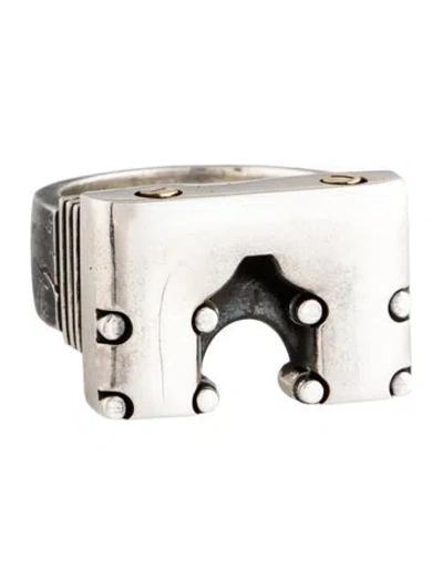 Pre-owned King Baby Studio Shovel Head Engine Ring In Multicolor