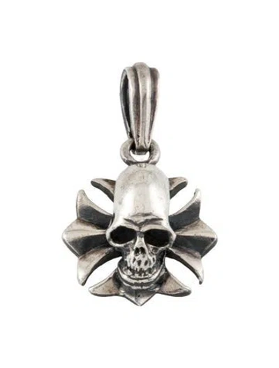 Pre-owned King Baby Studio Skull Maltese Cross Pendant In Multi