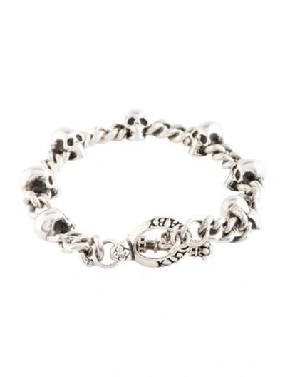 Pre-owned King Baby Studio Skull Station Bracelet, 8.25" In Multicolor