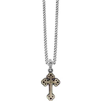 King Baby Studio Small Gold Tone Alloy Traditional Cross In Silver