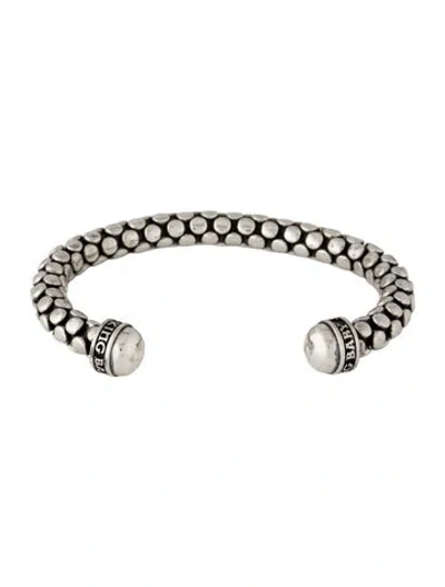 Pre-owned King Baby Studio Small Snake Skin Cuff Bracelet, 7" In Multicolor