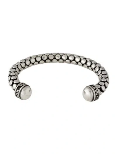 Pre-owned King Baby Studio Small Snake Skin Cuff Bracelet, 7.25" In Multicolor