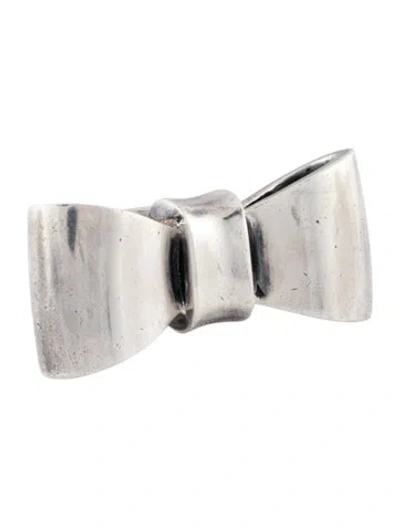 Pre-owned King Baby Studio Smooth Bow Cocktail Ring In Multi