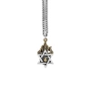 King Baby Studio Star Of David Pendant With Gold Tone Alloy Flames In Metallic