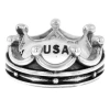 King Baby Studio Toggle Crown Ring In Silver