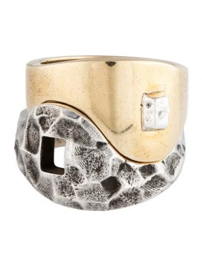 Pre-owned King Baby Studio Yin Yang Double Stack Ring In Multicolor
