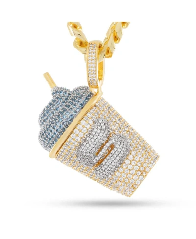 King Ice Men's And Women's  7-eleven Iced Slurpee Necklace In Gold