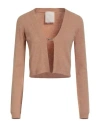 King Kong Woman Cardigan Camel Size M Viscose, Polyester, Polyamide In Brown