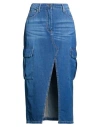 King Kong Woman Denim Skirt Blue Size 8 Cotton In Blue