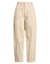 King Kong Woman Pants Beige Size 8 Cotton In Neutral