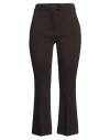 King Kong Woman Pants Dark Brown Size 10 Viscose, Recycled Polyacrylic, Elastane In Brown