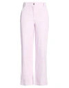 King Kong Woman Pants Lilac Size 6 Cotton In Purple