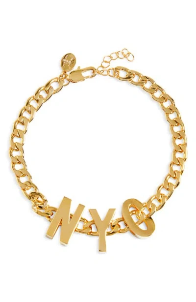 King Me Custom Jewelry Nyc 18k Gold Vermeil Slider Pendant Bracelet