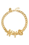 King Me Custom Jewelry Nyc 18k Gold Vermeil Slider Pendant Bracelet In Red