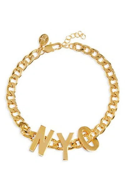 King Me Custom Jewelry Nyc 18k Gold Vermeil Slider Pendant Bracelet In Red