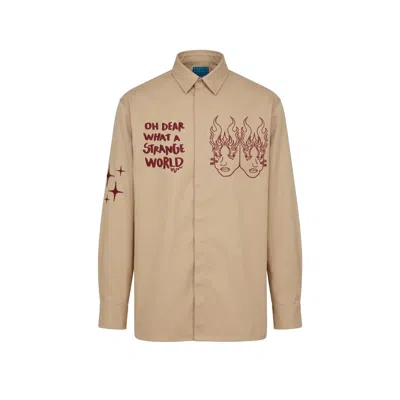 King Naked Men's Neutrals Strange World Unisex Shirt In Brown