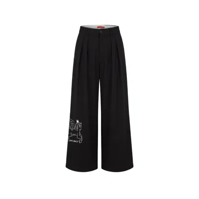 King Naked Women's Black Dream On Unisex Trousers
