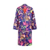King Naked Women's No Rush Oversized Unisex Coat In Blue/orange