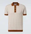 King & Tuckfield Checked Wool Polo Shirt In Multicoloured