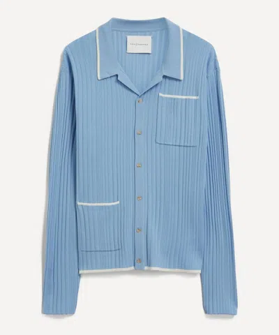 King & Tuckfield Mens Irregular Rib Merino Wool Shirt